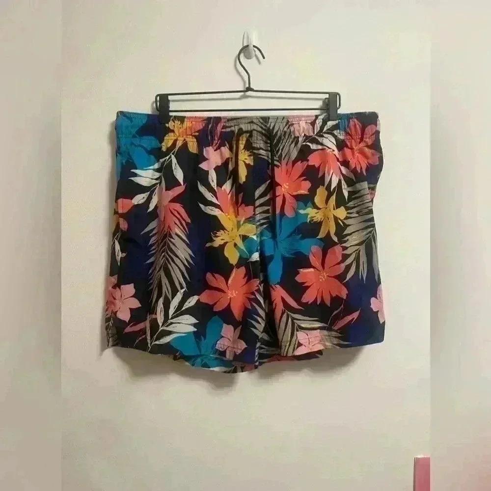 George - Men’s Hawaiian Print Swing Trunks